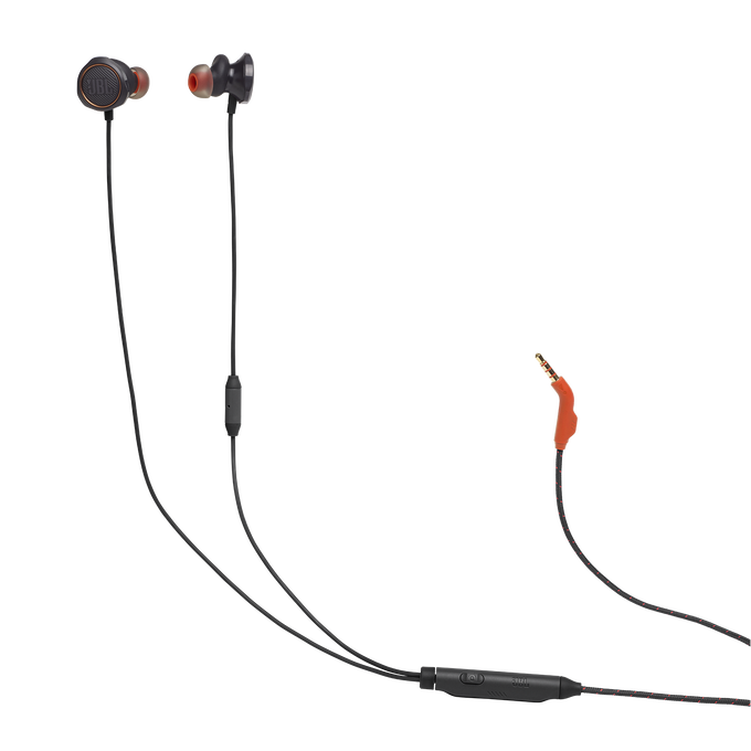 JBL Quantum 50 - Black - Wired in-ear gaming headset with volume slider and mic mute - Hero image number null